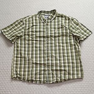 Carhartt Men's XL Green Plaid Button Down Shirt